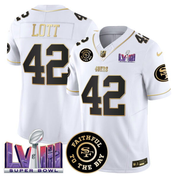 Men's 49ers Faithful & Super Bowl LVIII Patch Vapor Jersey V2 - All Stitched - Image 29