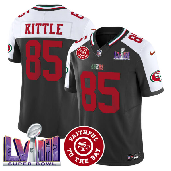 Men's 49ers Mexico Faithful & Super Bowl LVIII Patch Vapor Jersey - All Stitched - Image 35