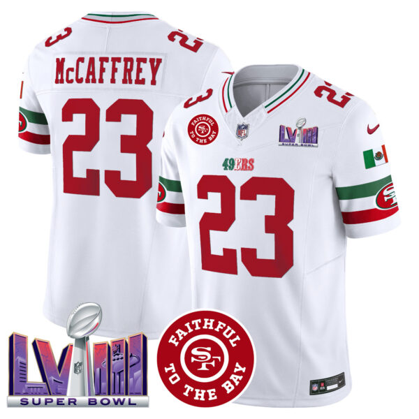 Men's 49ers Mexico Faithful & Super Bowl LVIII Patch Vapor Jersey - All Stitched - Image 2