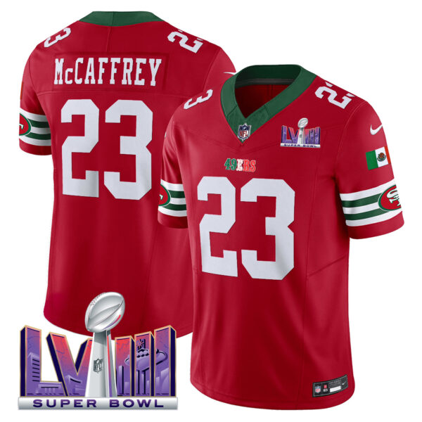 Men's 49ers Mexico Super Bowl LVIII Patch Vapor Jersey - All Stitched - Image 12