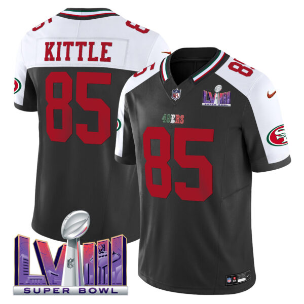 Men's 49ers Mexico Super Bowl LVIII Patch Vapor Jersey - All Stitched - Image 35