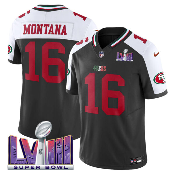 Men's 49ers Mexico Super Bowl LVIII Patch Vapor Jersey - All Stitched - Image 38