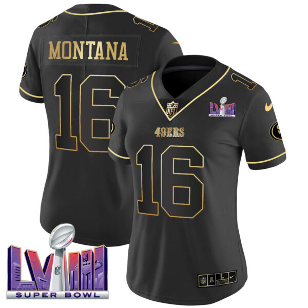 Women's 49ers Super Bowl LVIII Patch Vapor Jersey V2 - All Stitched - Image 18