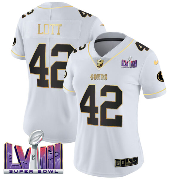 Women's 49ers Super Bowl LVIII Patch Vapor Jersey V2 - All Stitched - Image 29