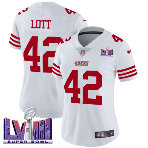 Women's 49ers Super Bowl LVIII Patch Vapor Limited Jersey - All Stitched - Image 9