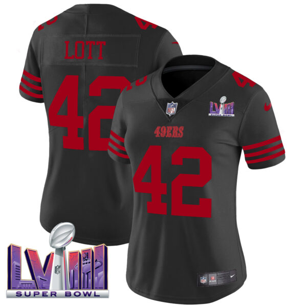 Women's 49ers Super Bowl LVIII Patch Vapor Limited Jersey - All Stitched - Image 29