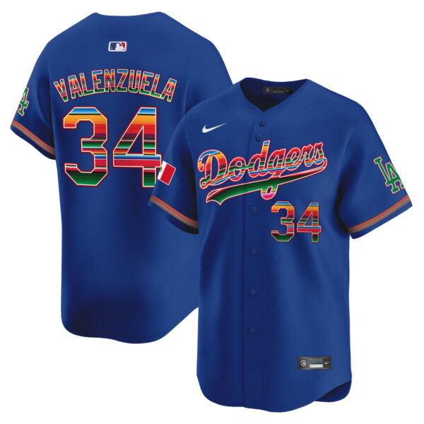 Men's Los Angeles Dodgers Mexico Vapor Premier Limited Jersey - All Stitched - Image 9