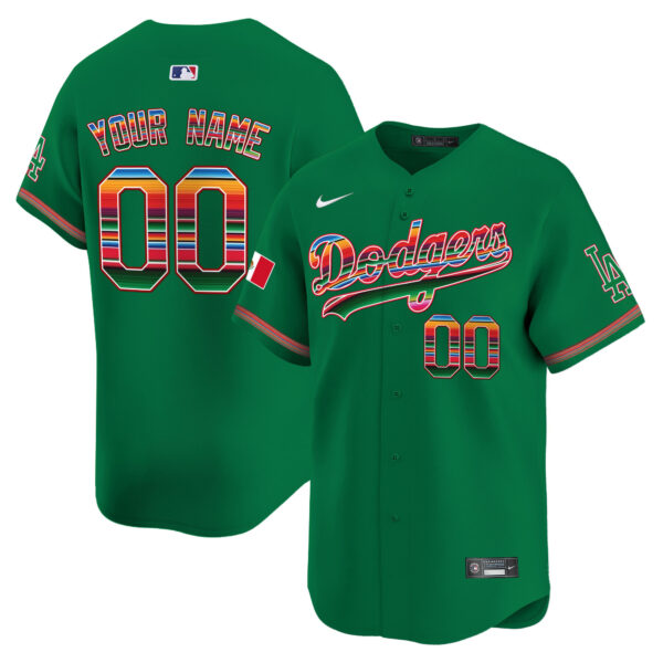 Los Angeles Dodgers Mexico Vapor Premier Limited Custom Jersey - All Stitched - Image 5