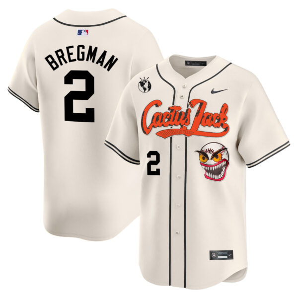 Men's Houston Astros Cactus Jack Vapor Premier Limited Jersey - Stitched - Image 4