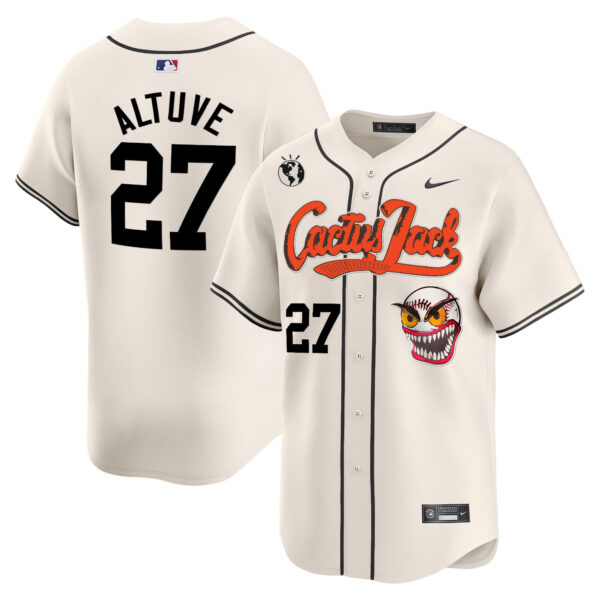 Men's Houston Astros Cactus Jack Vapor Premier Limited Jersey - Stitched - Image 5