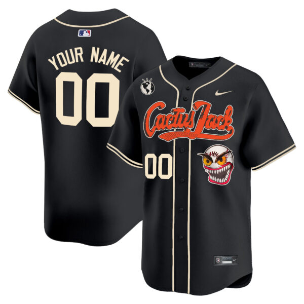 Houston Astros Cactus Jack Vapor Premier Limited Custom Jersey - Stitched - Image 3