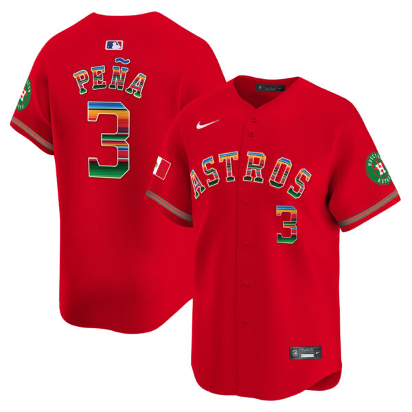 Men's Houston Astros Mexico Vapor Premier Limited Jersey - All Stitched - Image 33