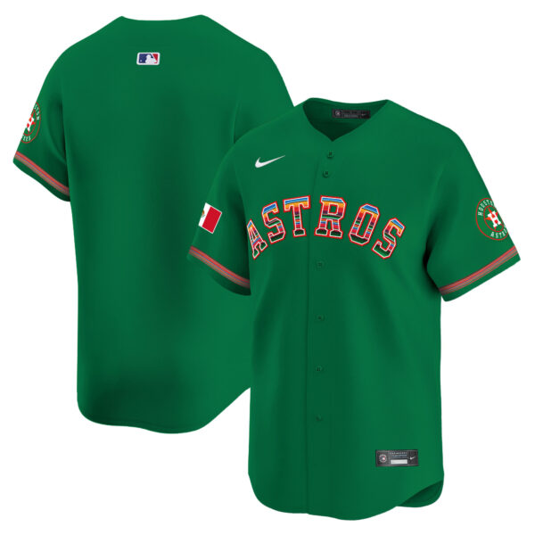 Men's Houston Astros Mexico Vapor Premier Limited Jersey - All Stitched - Image 32
