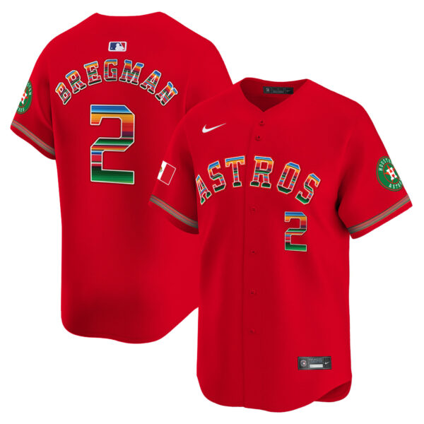 Men's Houston Astros Mexico Vapor Premier Limited Jersey - All Stitched - Image 34