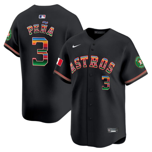 Men's Houston Astros Mexico Vapor Premier Limited Jersey - All Stitched - Image 9