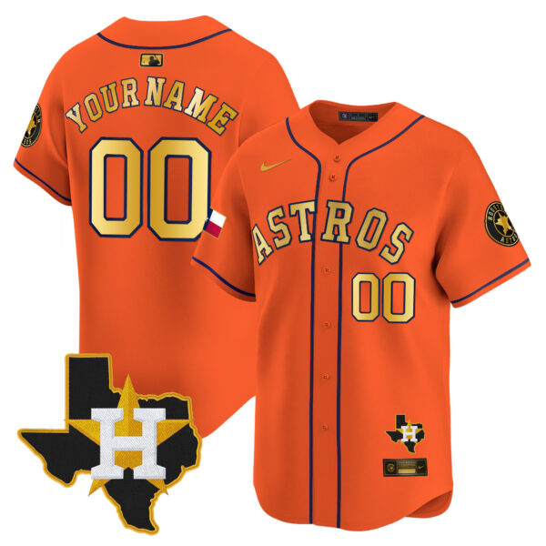 Houston Astros Texas Patch Vapor Premier Limited Custom Jersey - All Stitched - Image 3