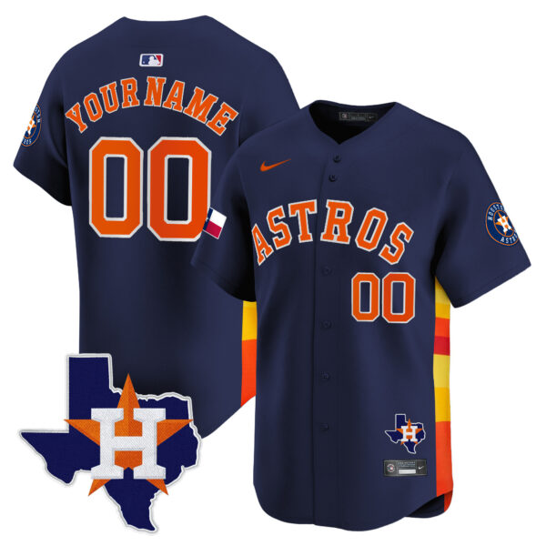 Houston Astros Texas Patch Vapor Premier Limited Custom Jersey - All Stitched - Image 5