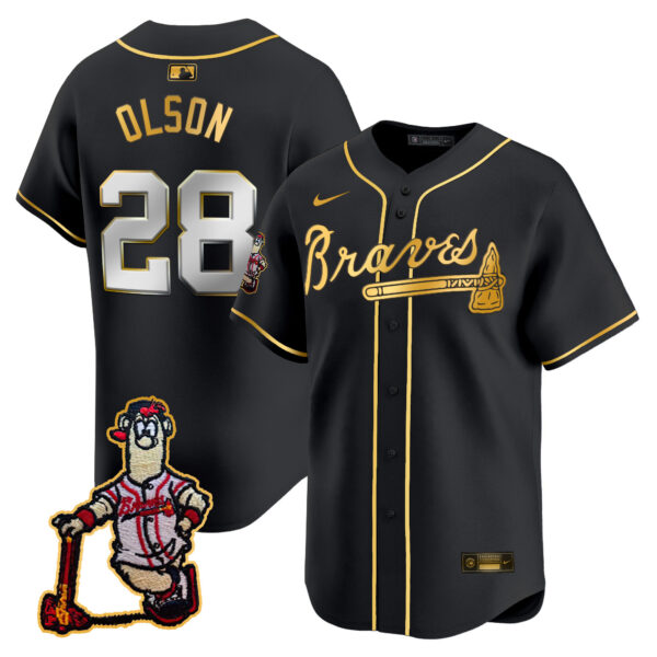 Men's Atlanta Braves Blooper Patch Vapor Premier Limited Jersey - All Stitched - Image 5