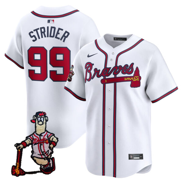 Men's Atlanta Braves Blooper Patch Vapor Premier Limited Jersey - All Stitched - Image 29