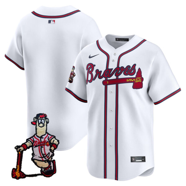 Men's Atlanta Braves Blooper Patch Vapor Premier Limited Jersey - All Stitched - Image 30