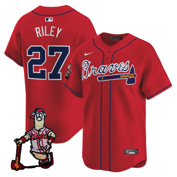 Men's Atlanta Braves Blooper Patch Vapor Premier Limited Jersey - All Stitched - Image 33