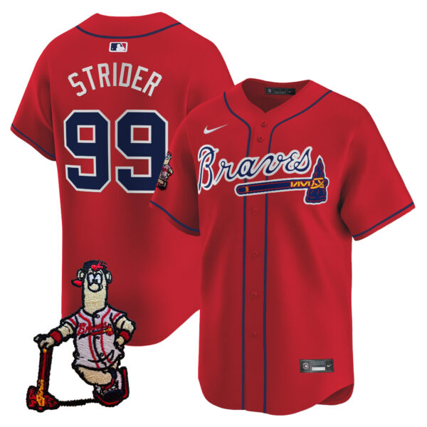 Men's Atlanta Braves Blooper Patch Vapor Premier Limited Jersey - All Stitched - Image 39