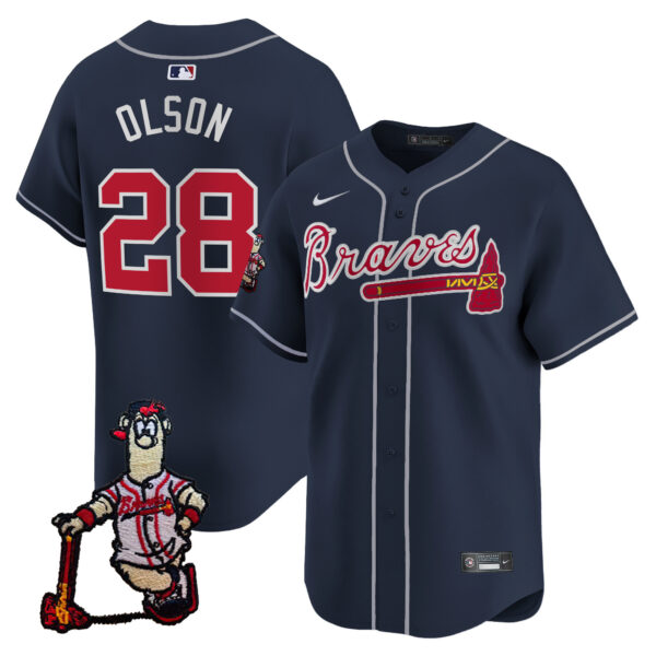 Men's Atlanta Braves Blooper Patch Vapor Premier Limited Jersey - All Stitched - Image 45
