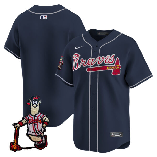 Men's Atlanta Braves Blooper Patch Vapor Premier Limited Jersey - All Stitched - Image 50