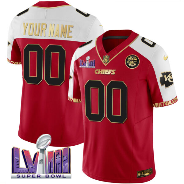 Chiefs Super Bowl LVIII Pattern Vapor Custom Jersey V2 - All Stitched - Image 3