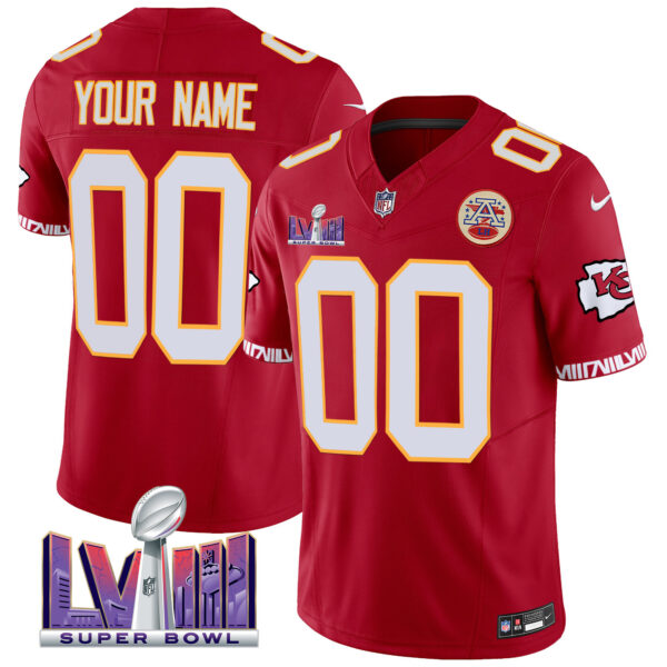 Chiefs Super Bowl LVIII Pattern Vapor Custom Jersey V2 - All Stitched - Image 6