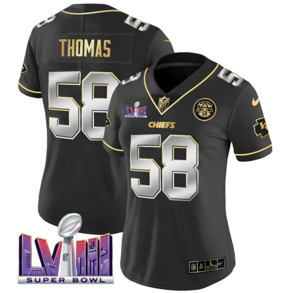 Women's Chiefs Super Bowl LVIII Patch Vapor Jersey V4 - All Stitched - Image 3