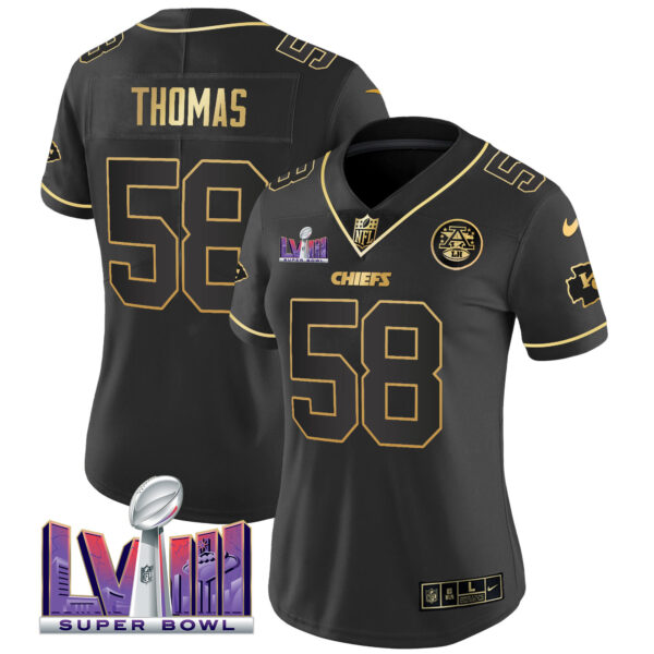 Women's Chiefs Super Bowl LVIII Patch Vapor Jersey V4 - All Stitched - Image 10