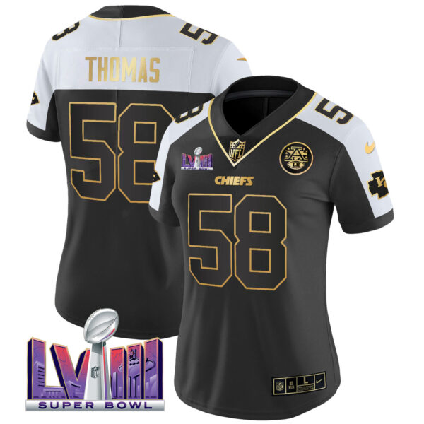 Women's Chiefs Super Bowl LVIII Patch Vapor Jersey V4 - All Stitched - Image 24