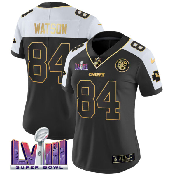 Women's Chiefs Super Bowl LVIII Patch Vapor Jersey V4 - All Stitched - Image 26