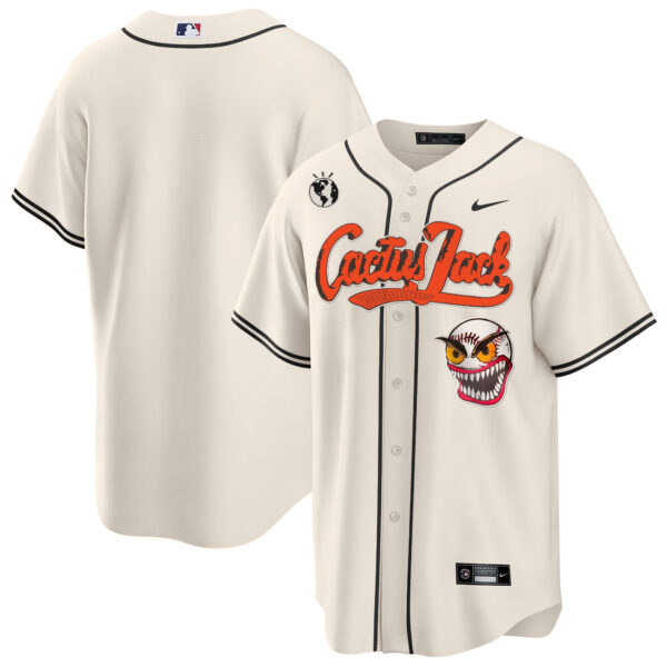 Men's Houston Astros Cactus Jack Cool Base Jersey - Stitched - Image 9
