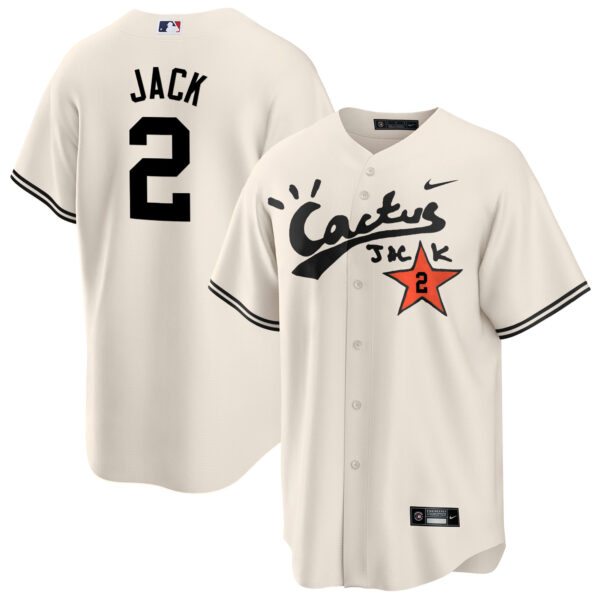 Men's Houston Astros Cactus Jack Cool Base Jersey V2 - Stitched - Image 2