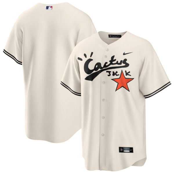 Men's Houston Astros Cactus Jack Cool Base Jersey V2 - Stitched - Image 9