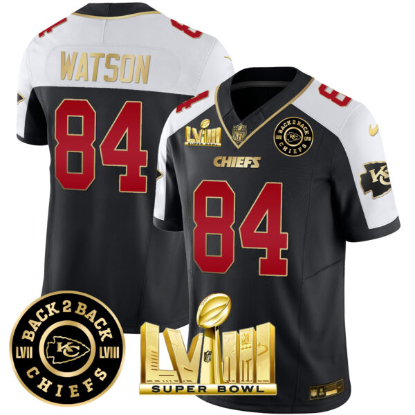 Men's Chiefs Super Bowl LVIII & Back 2 Back Patch Vapor Jersey V3 - All Stitched - Image 5