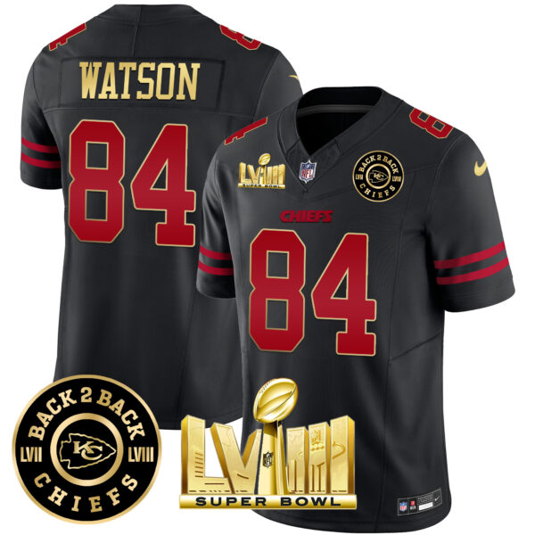 Men's Chiefs Super Bowl LVIII & Back 2 Back Patch Vapor Jersey V3 - All Stitched - Image 33