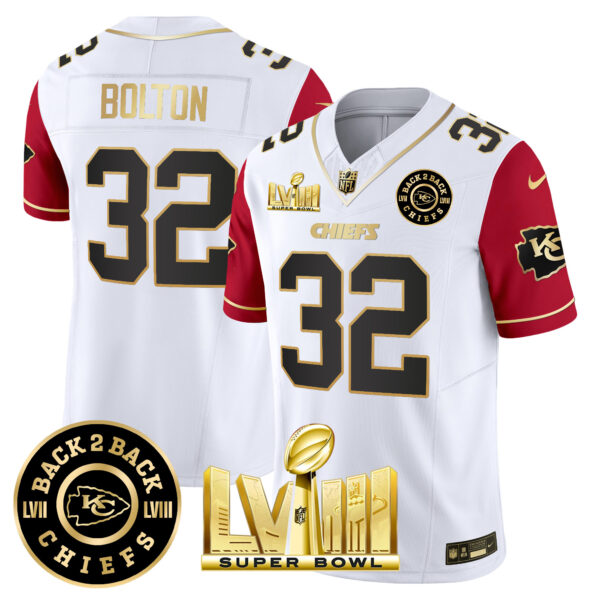 Men's Chiefs Super Bowl LVIII & Back 2 Back Patch Vapor Jersey V4 - All Stitched - Image 41