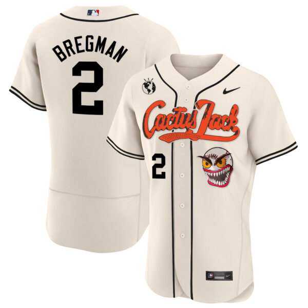 Men's Houston Astros Cactus Jack Flex Base Jersey - Stitched - Image 4