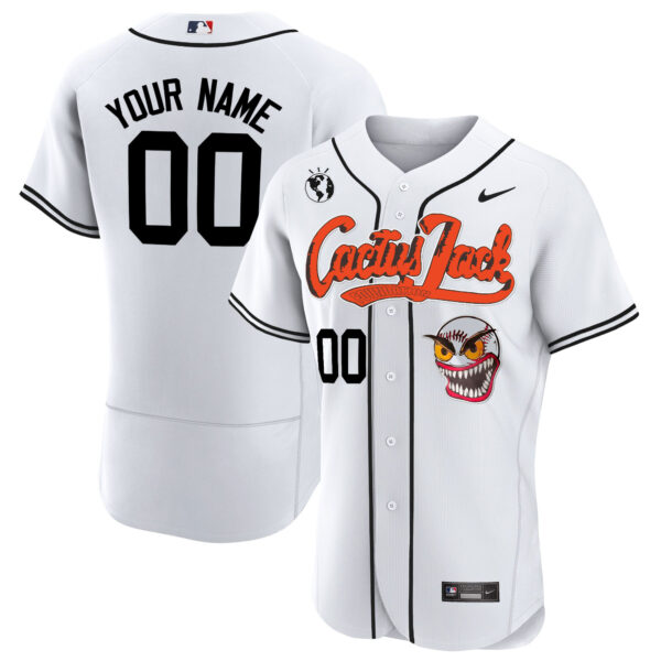 Houston Astros Cactus Jack Flex Base Custom Jersey - Stitched - Image 2