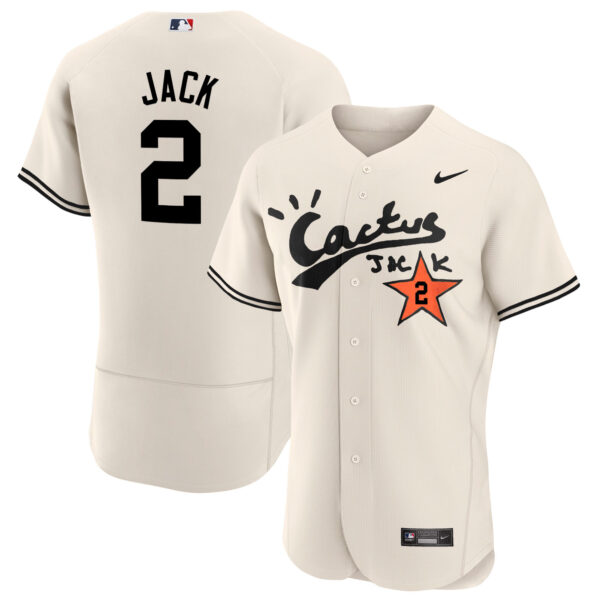 Men's Houston Astros Cactus Jack Flex Base Jersey V2 - Stitched - Image 2