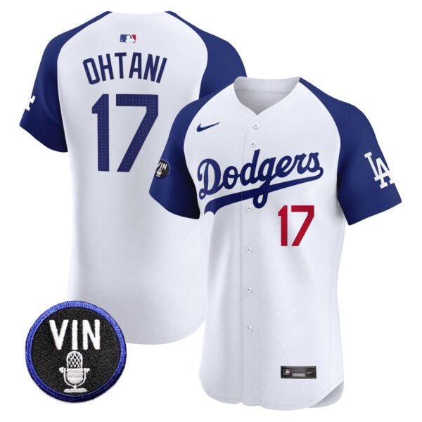 Men's Dodgers Vin Scully Patch Vapor Premier Elite Jersey - All Stitched - Image 21