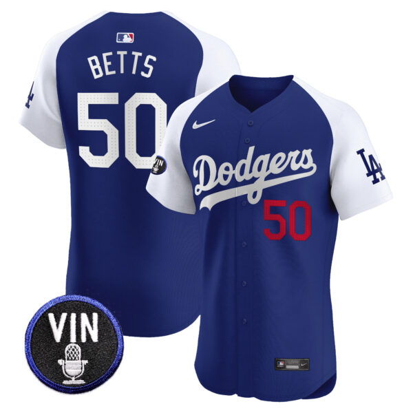 Men's Dodgers Vin Scully Patch Vapor Premier Elite Jersey - All Stitched - Image 33