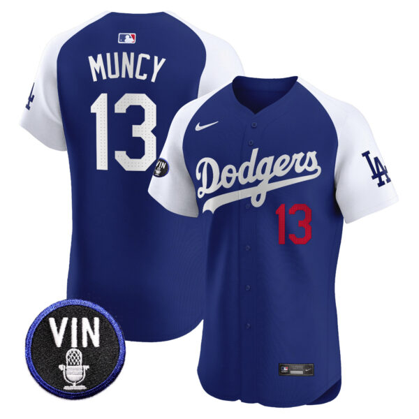 Men's Dodgers Vin Scully Patch Vapor Premier Elite Jersey - All Stitched - Image 37