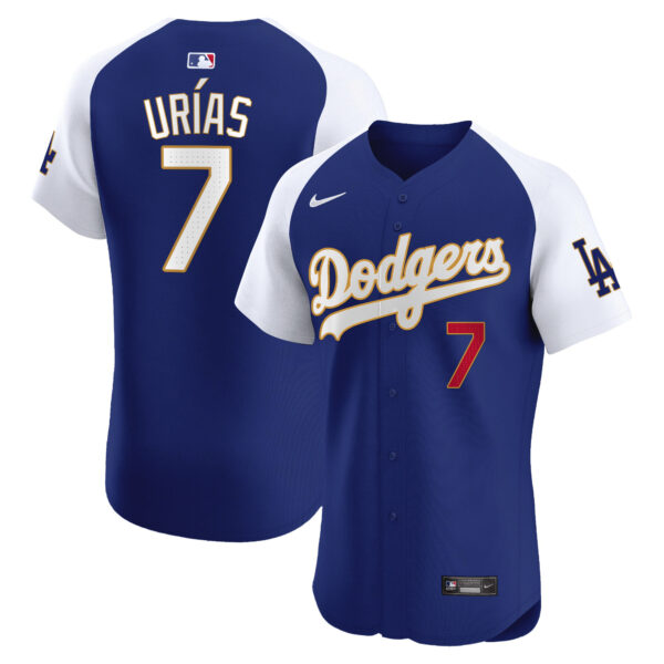 Men's Los Angeles Dodgers Gold Trim Premier Elite Jersey - All Stitched - Image 39