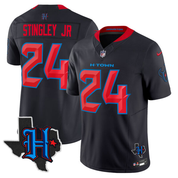 Men's Houston Texans 2025 Texas Patch Vapor Limited Jersey V2 - All Stitched - Image 17