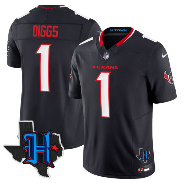 Men's Houston Texans 2024 Texas Patch Vapor Limited Jersey - All Stitched - Image 11