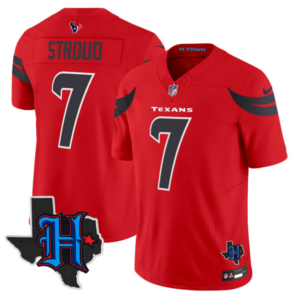 Men's Houston Texans 2025 Texas Patch Vapor Limited Jersey V2 - All Stitched - Image 22